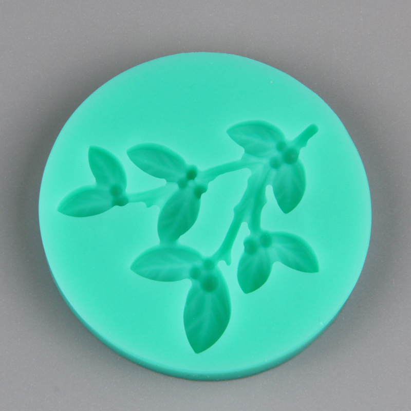 HB1017  New Olive leaves silicone cake fondant mold
