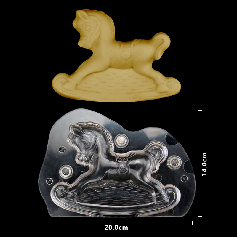 HB1058A Plastic Transparent Horse Shape Chocolate Mould