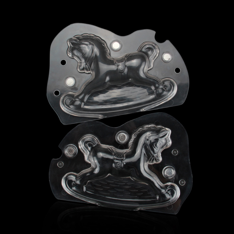 HB1058A Plastic Transparent Horse Shape Chocolate Mould
