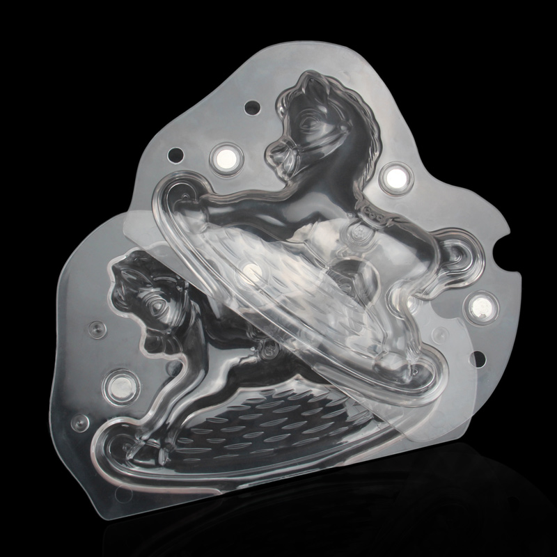 HB1058A Plastic Transparent Horse Shape Chocolate Mould