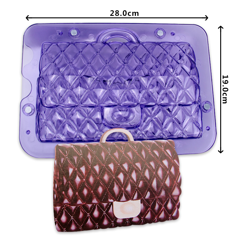HB1060C Plastic Transparent Lady handbag chocolate mould