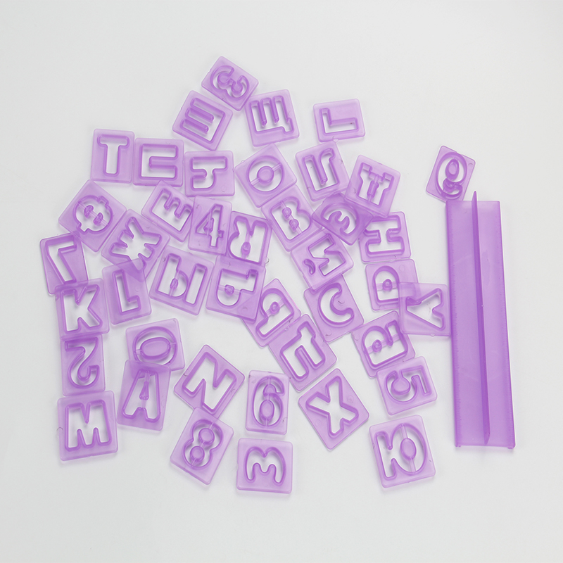 HB1060I New Plastic 3D 26 Letters&Numbers Fondant Cake Cutters Stamps set