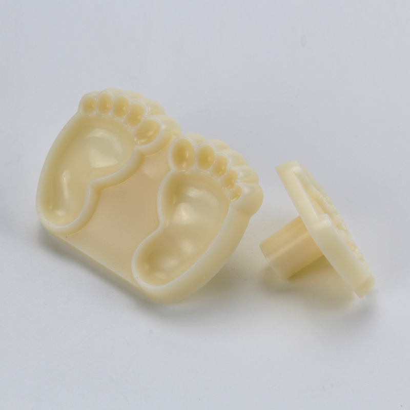 HB1067C Plastic 2pcs mini baby feet shape mould fondant pastry embosser set