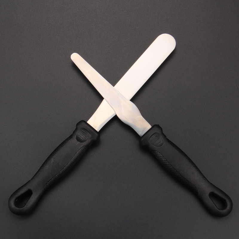 HB1071  new 8.75" plain straight spatula and 8.25" pointed spatula set