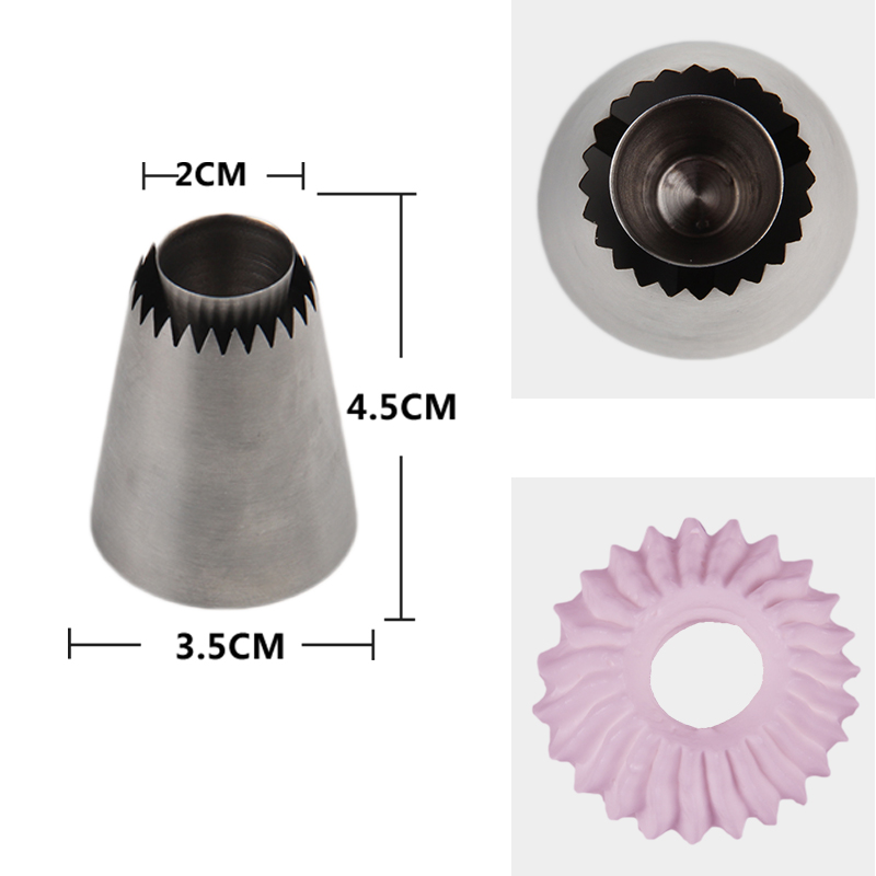 HBR001 New Design Stainless Steel Sultane Cookie Icing Nozzle