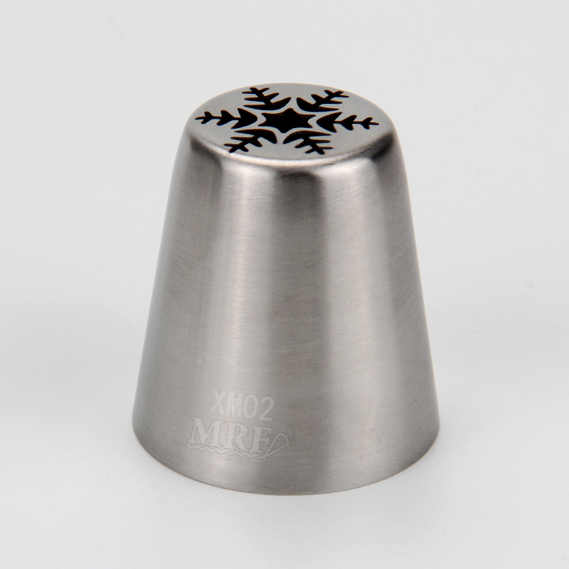 HBXM02 New Stainless steel Christmas Theme Russian Tips(Snowflake)