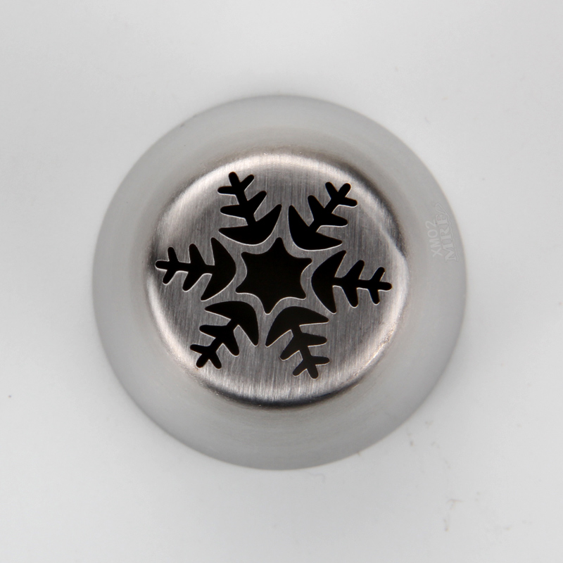 HBXM02 New Stainless steel Christmas Theme Russian Tips(Snowflake)