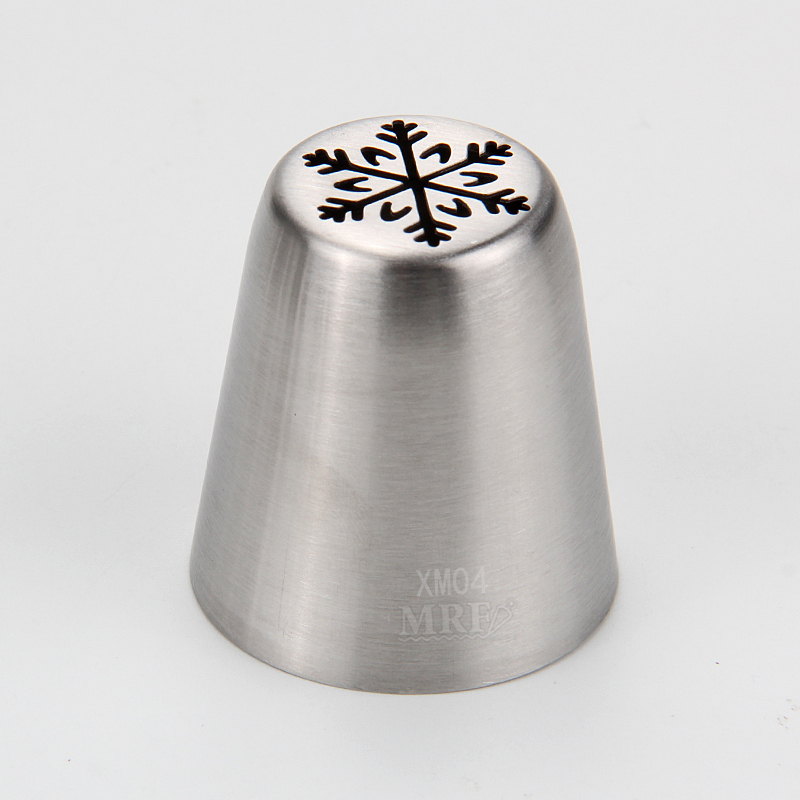 HBXM04 New Stainless steel Christmas Theme Russian Tips(Tree Snowflake)