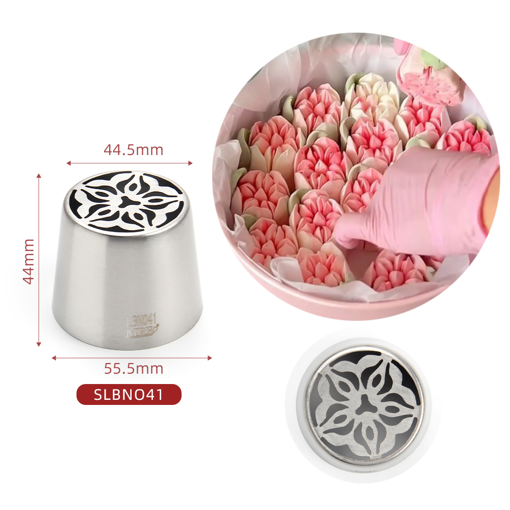 New Arrivals XL Stainless Steel Russian Flower Icing Nozzle Pastry Piping Tips #LBNO41
